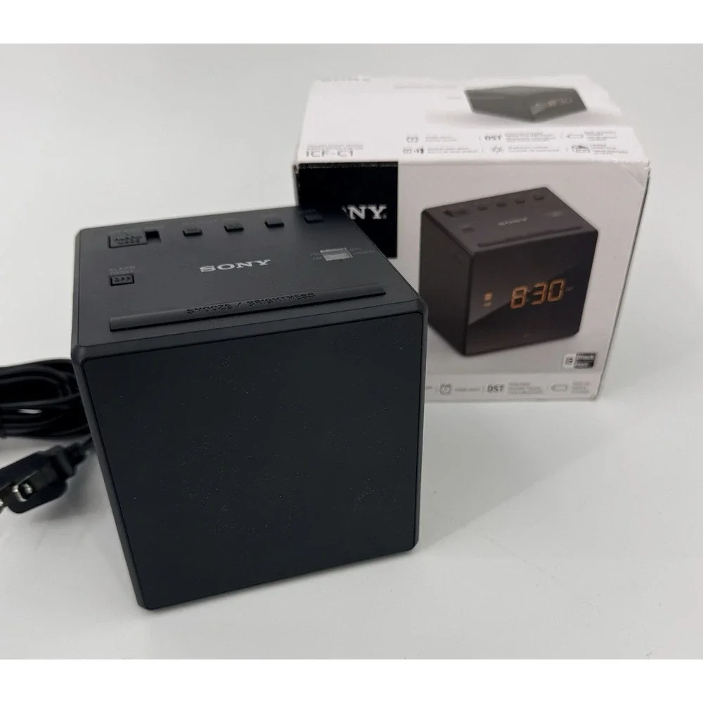 Sony ICF-C1 Desktop Alarm Clock AM FM Radio Black Sony ICFC1